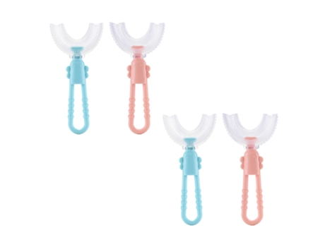 4 paquetes de cepillos de dientes en forma de U para niños con cerdas de silicona, cepillo de dientes para niños pequeños, estilo 5