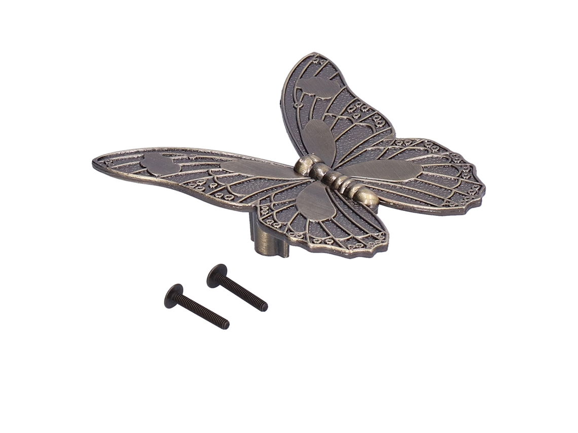 Tirador De Mariposa Para Armarios Y Cajones Con 1 O 2 Agujeros En Aleación De Zinc - Decorativo Y Duradero