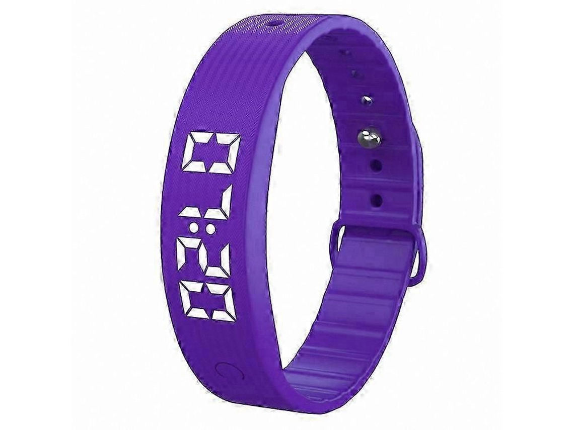 Pulsera de actividad inteligente con alerta por vibración y monitor de sueño.