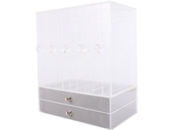 Vitrina Acrílico Blanco Joyas Artículos Valentín 5 Puertas 2 Cajones Almacenamiento Multifuncional Anillos