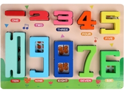 Bloques matemáticos con números del 1 al 10 | Bloques de construcción de madera para actividades de aprendizaje Vayotoy