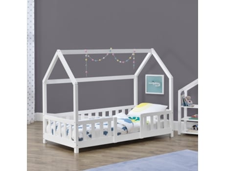 Estructura de Cama Infantil [EN.CASA] (Blanco - Madera - 80x160 cm)