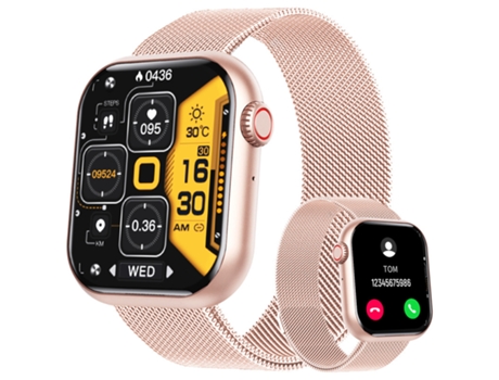 Smartwatch CHRONUS para hombre y mujer, pulsera táctil conectada, podómetro deportivo resistente al agua, Smartwatch con vibración Cardio Fitne