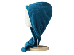 Toalla KOFIHETY Cabello Ideal Rizado Largo Grueso Absorbente Azul (Talla Única)