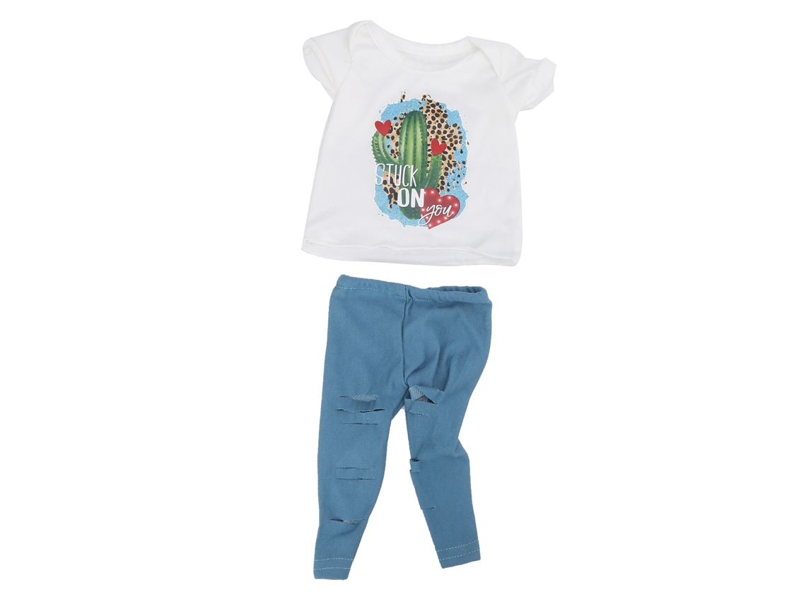 Mali conjunto de Roupas para Boneca de 18 Polegadas com Camisa e Calças Qd18‑053
