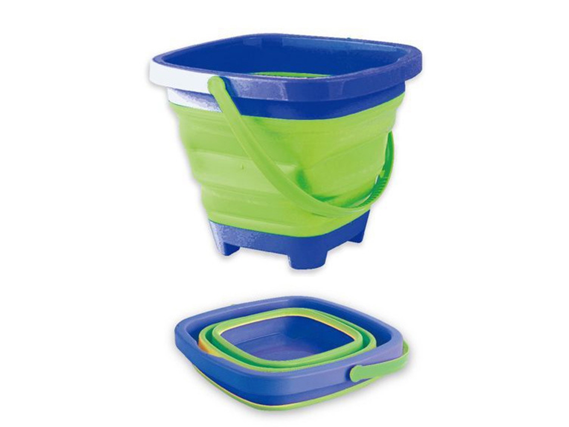 Cubo de arena plegable multifuncional Bjww para niños, juguete de playa, cubo de arena expandible