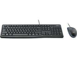 Teclado + Ratón Con Cable LOGITECH MK120 (Negro)