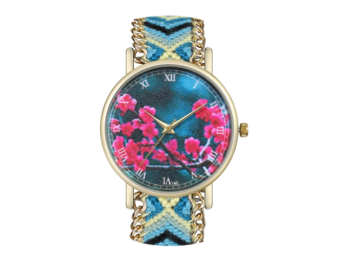 Elegante Reloj De Pulsera Unisex De Cuarzo Con Moderna Correa De Lana (09)