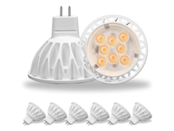 Bombilla Led Mr16 Gu5.3, 5w, 2700k, 450lm, Equivalente A 50w, 12v, 38°, 6 Unidades, No Regulable.