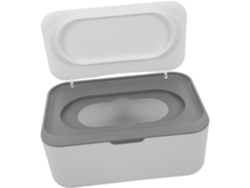 Caja de plástico para toallitas húmedas con extractor y sello a prueba de polvo para uso en el baño.