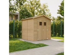Caseta de Jardín de Madera TIMBELA M351 con Ventanas (4 M² - 228 x 233 x 222 cm)