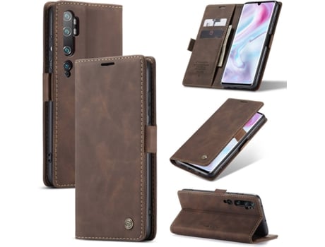 Funda Xiaomi Mi Note 10 CASEME Libro Elite Marrón