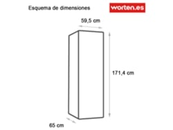 Frigorífico 1 puerta TEKA TS3 370  (Estático - 171.4 cm - 560 L - Inox) —  