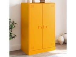 Aparador De Acero Amarillo Mostaza 67x39x107 Cm