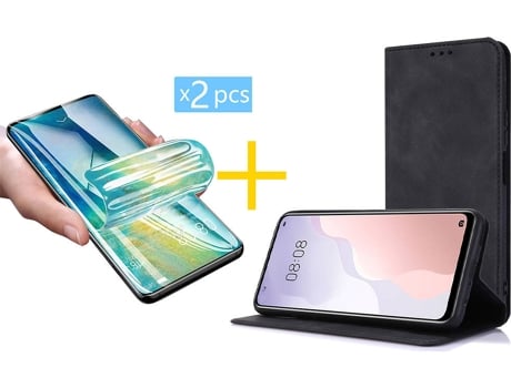 Carcasa + 2 Protectores de Pantalla para Samsung Galaxy S22 Plus 5G ACCETEL Negro
