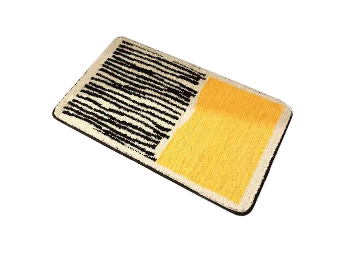 2026-alfombra Rectangular Antideslizante Espesificada Absorbente Lavable Para Entrada Amarilla 40x60cm