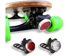 VEANXIN Luz LED recargable USB para monopatín (negro)