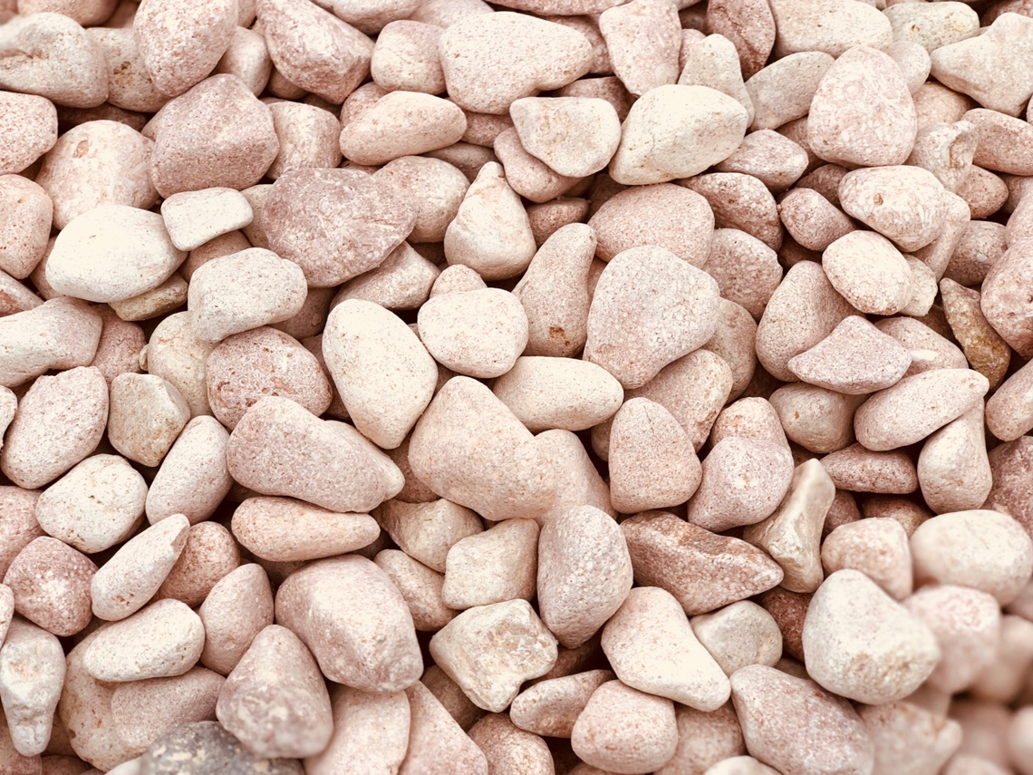 Bolsa grande de canteras enrolladas de guijarros rosa Toulouse de 1.000 kg / 12,24 mm, El Cerro