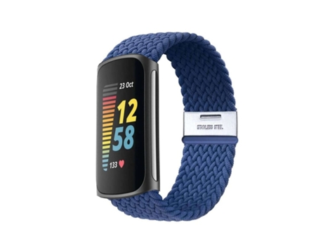 Pulsera Trenzada Flexible para Fitbit By Google Charge 5 Azul VEANXIN