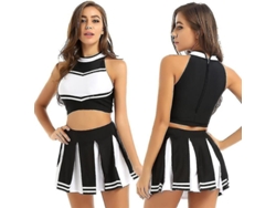 2026-traje De Lider De Animación Para Mujeres Uniforme De Cheerleading Vestido Para Adultos Con Top Bustier Y Falda Plisada
