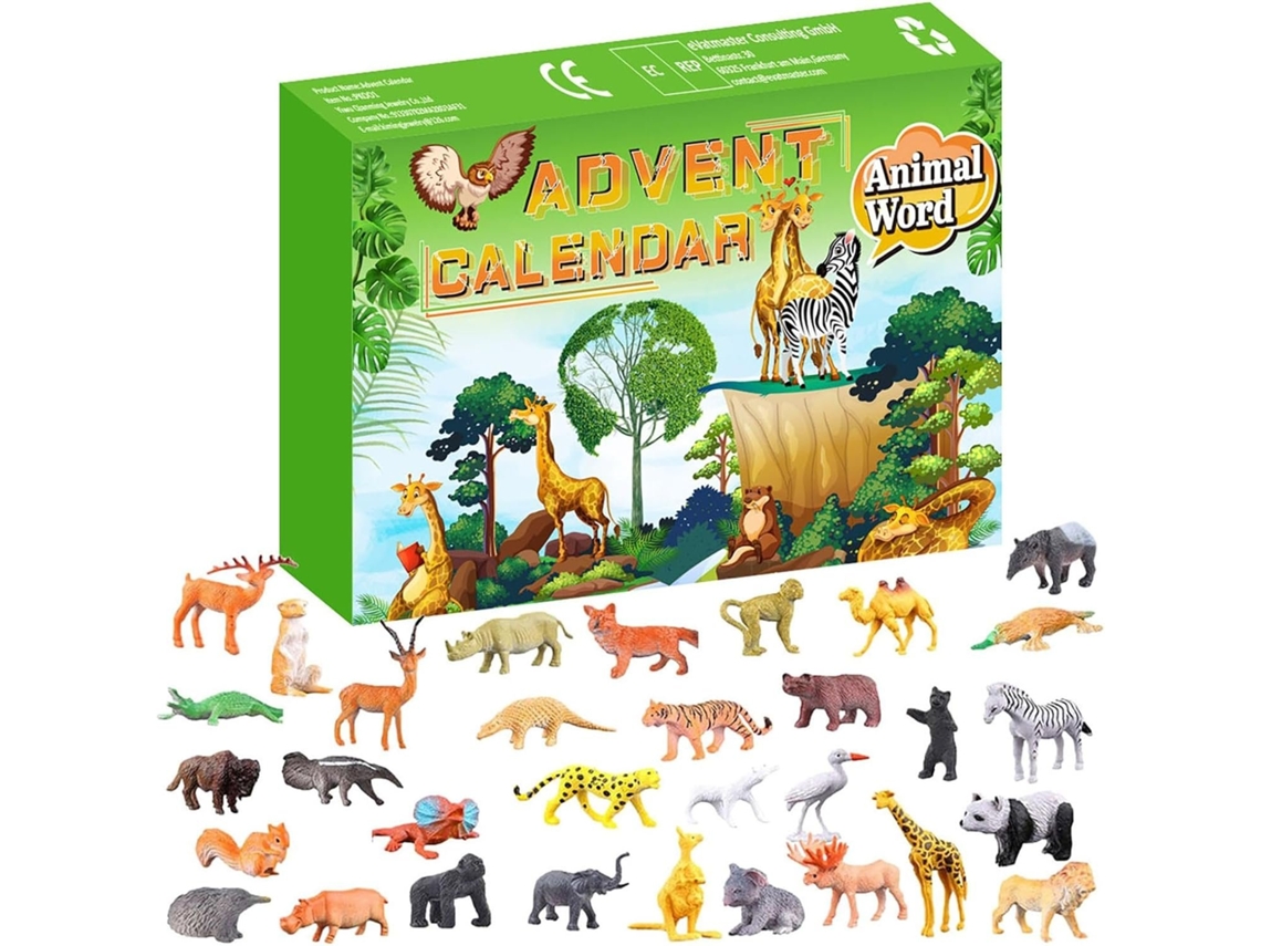 Calendario de Adviento de Navidad 2026 con cuenta regresiva de 24 días y caja de regalo Xin Aeuzwr