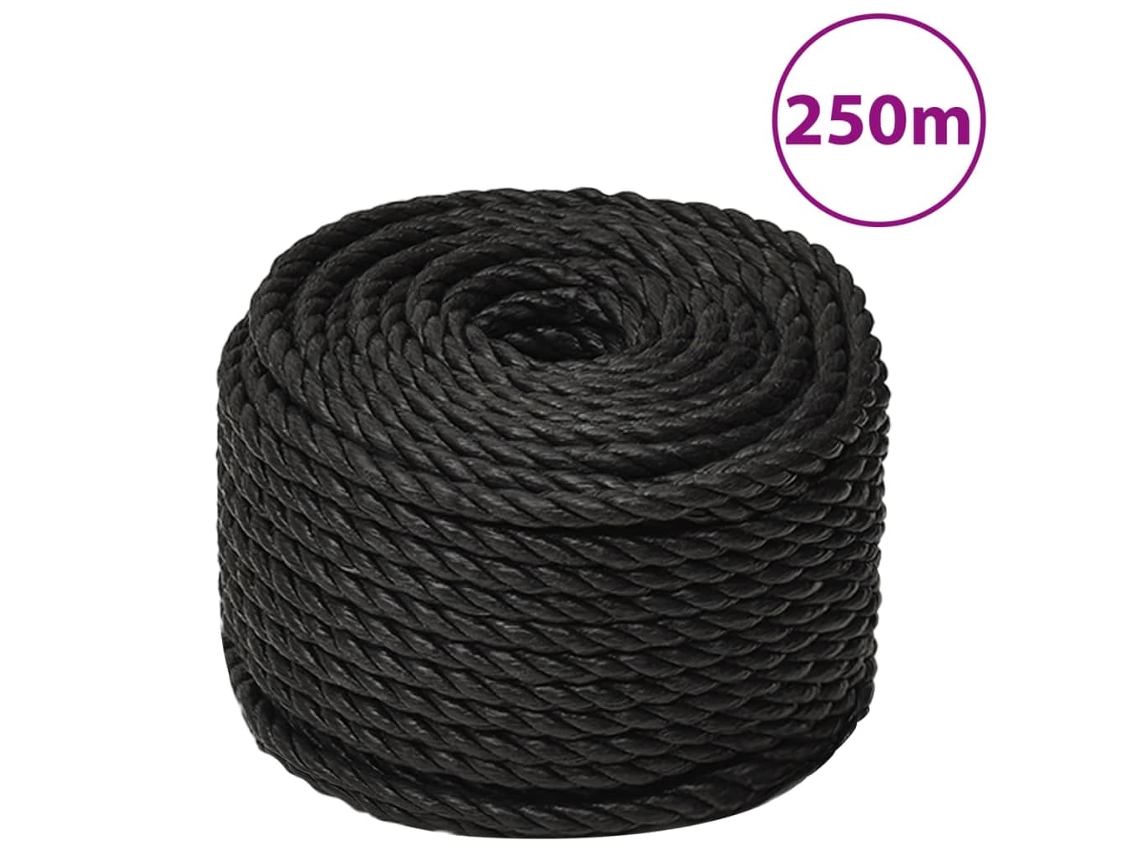 Cuerda De Trabajo Polipropileno Negro 14 Mm 250 M