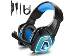 Auriculares Gaming ENKES para Ps4 Adaptador de Xbox One Requerido / S / X Auriculares con luz LED con cancelación de ruido