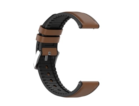 Correa de reloj inteligente de cuero de silicona de 20 mm para Huawei Watch GT 2 42 mm (marrón)