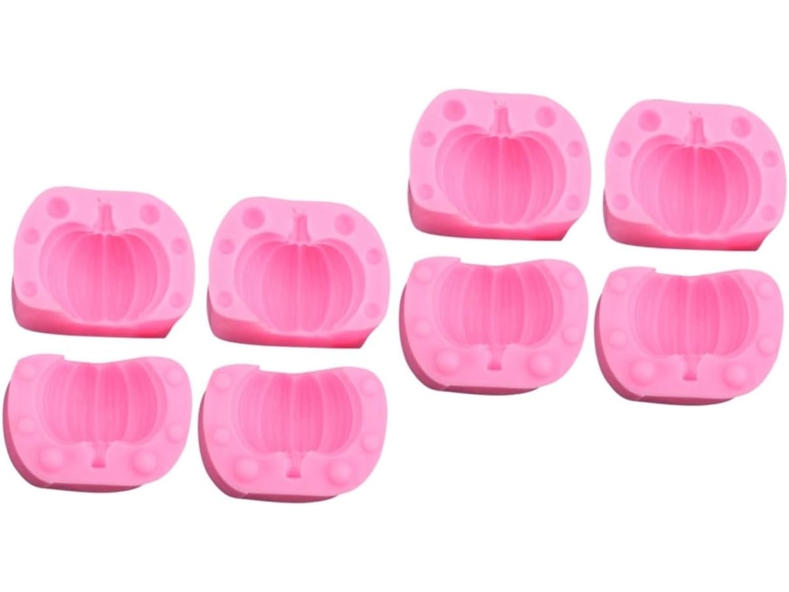 Juego de 4 pares de moldes de silicona con forma de calabaza para pasteles, tartas y otros postres, en Gokoco
