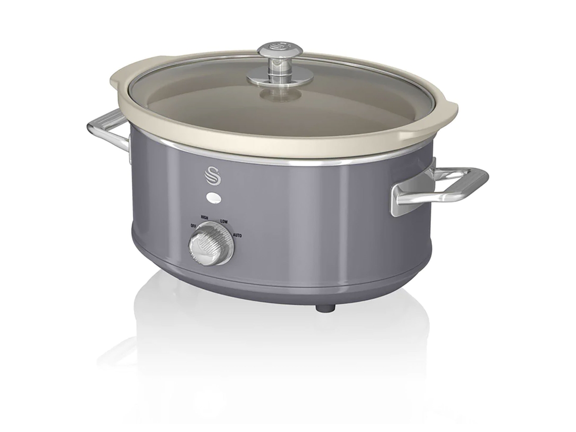Maquina Coccion Lenta SWAN 3,5L (33,2 x 22 x 26,5 cm - Cerámica - Gris)