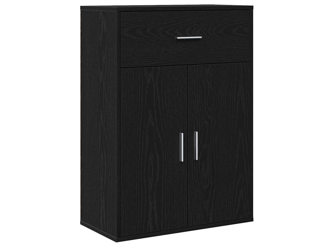 Maison Exclusive - Aparador Roble Negro 60 X 30 X 84 Cm Madera De Ingeniería