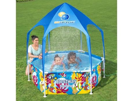 MAISON EXCLUSIVE Piscina elevada para niños acero protección UV 183x51 cm
