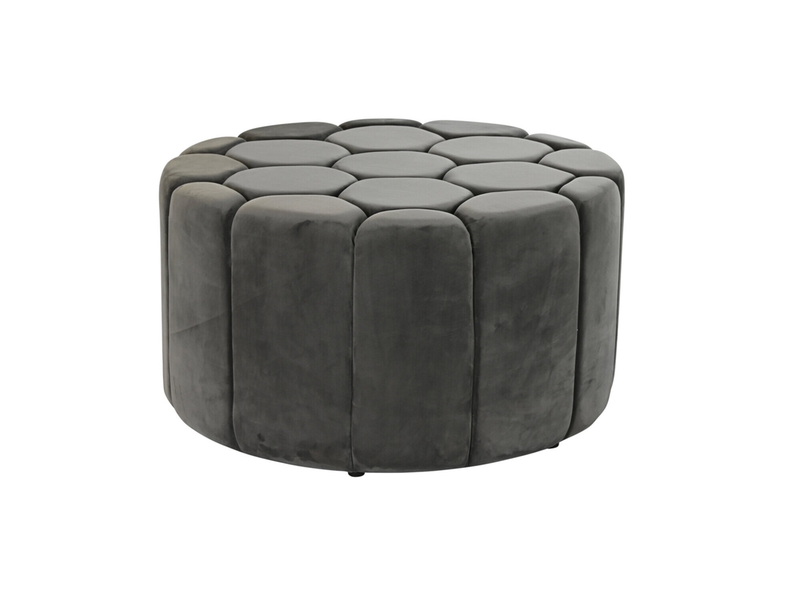 Reposapies Poliester Mdf Gris 85x85x48cm