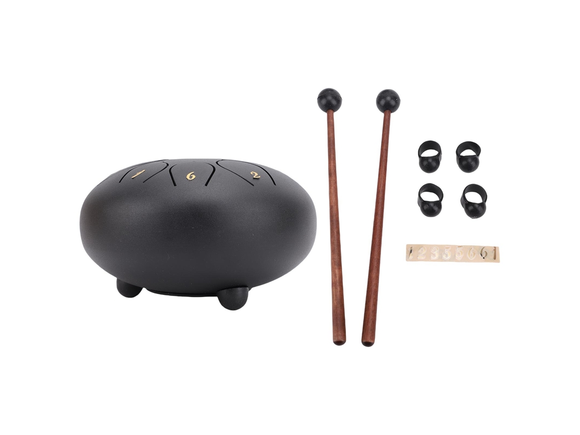 2026-tambor De Lengua 8 Notas C Tono Acero Inoxidable Instrumento Percusión Musical Para Educación Musical Meditación Negro 6 Pulgadas