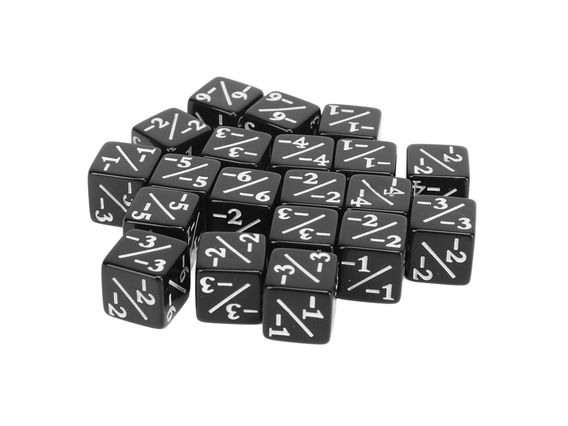 Juego De 20 Dados Acrílicos De 6 Caras Con Números Para Juegos De Educación Infantil - Negro