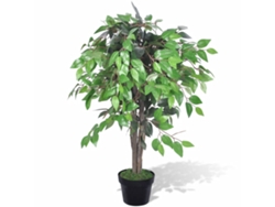 Palmier artificiel plastique avec maceta 90 cm vert dec021891