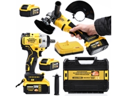 Juego de herramientas eléctricas Yellow Tornado Kuyt20v + Yellow Storm Sys20v – 2 baterías de 4 Ah | Alta potencia | Móvil