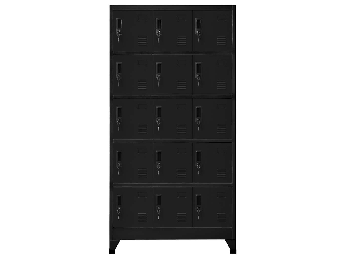 Taquilla 90x40x180 cm Acero Negro MAISON EXCLUSIVE