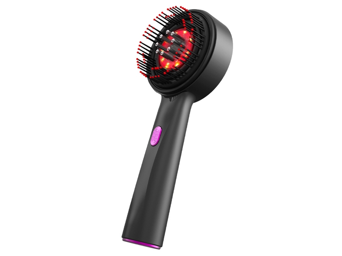 Peine eléctrico, masajeador de cabeza y luz roja (gris).