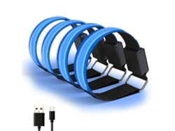 2026rebe-4pcs Brazalete Led Recargable Usb Con Banda Reflectante Ajustable Para Correr Ciclismo Deportes Al Aire Libre