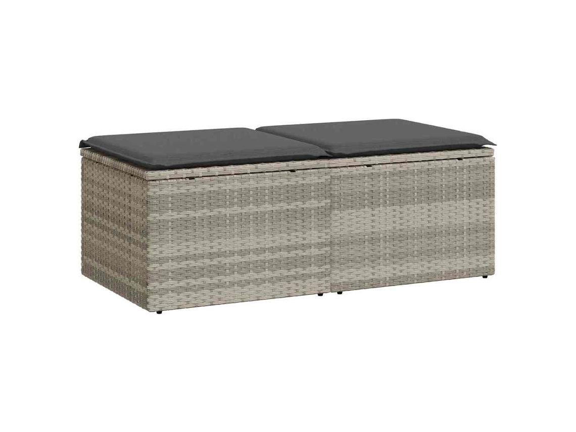 Maison Exclusive - Set Sofás Jardín Y Cojines 2 Pzas Ratán Sintético Acacia Gris