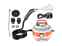 Limpiador a vapor de alta temperatura y alta presión, 1500 W, 1000 ml, 6 modos ajustables para limpieza de cocina y coche, blanco y naranja Gertiz