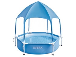 Piscina desmontable hexagonal 700 L c/toldo desmontable Canopy Metal Frame INTEX