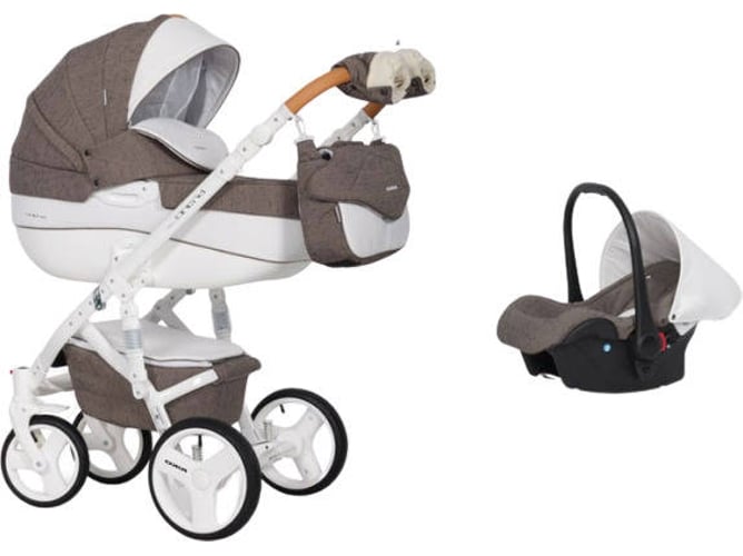 Carrito de Bebé Individual RIKO Brano Luxe + Carlo Isofix Ready Mocca
