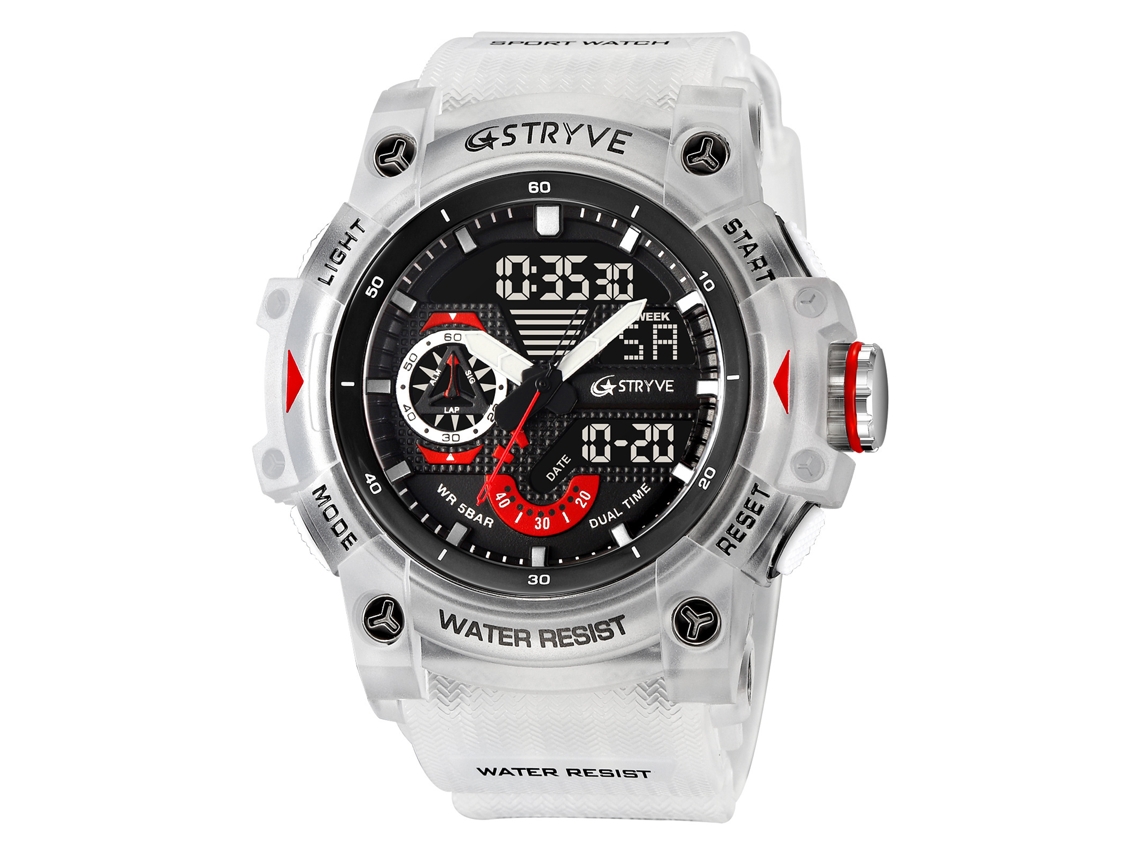 Reloj Deportivo Impermeable (blanco), Doble Pantalla Con Retroiluminación Luminosa, Reloj Electrónico Multifuncional Para Estudiantes.