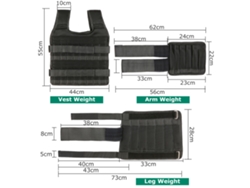 Chaleco Ajustable Para Entrenamiento De Fuerza De Piernas Y Brazos Con Capacidad De Peso Máximo De 35 Kg.