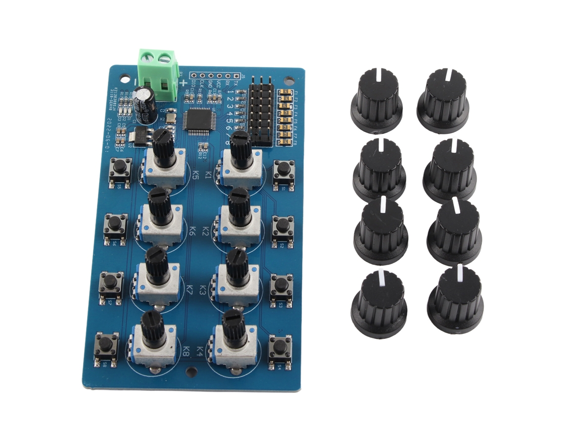 Controlador De Servo De 8 Canales Con Stm32, Control Preciso Mediante Botones E Indicador Led Para Futaba