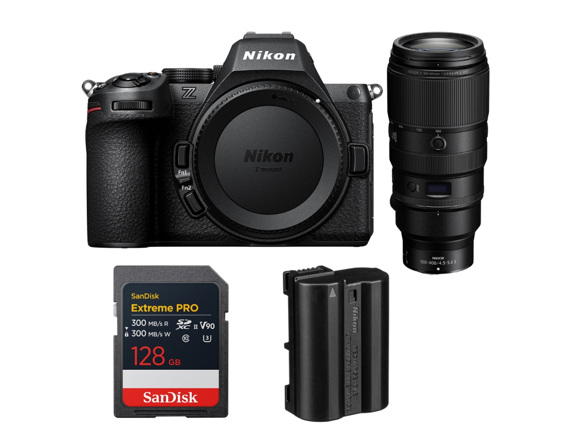 Nikon Z5 Ii + 100-400mm F/4.5-5.6 Vr S + 1 Sandisk 128gb Extreme Pro Uhs-ii Sdxc + Nikon En-el15c + Ebook “20 Consejos Para Fotos Que Impactan”