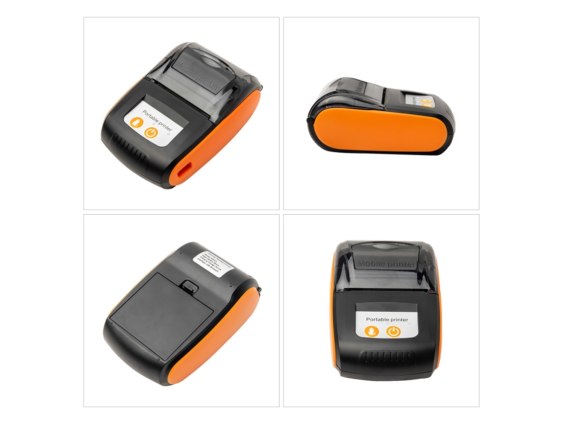 Impressora Térmica Portátil 58mm Sem Fio Bt Usb Para Comércio Pequeno Restaurante Loja Compatível Android Ios Win
