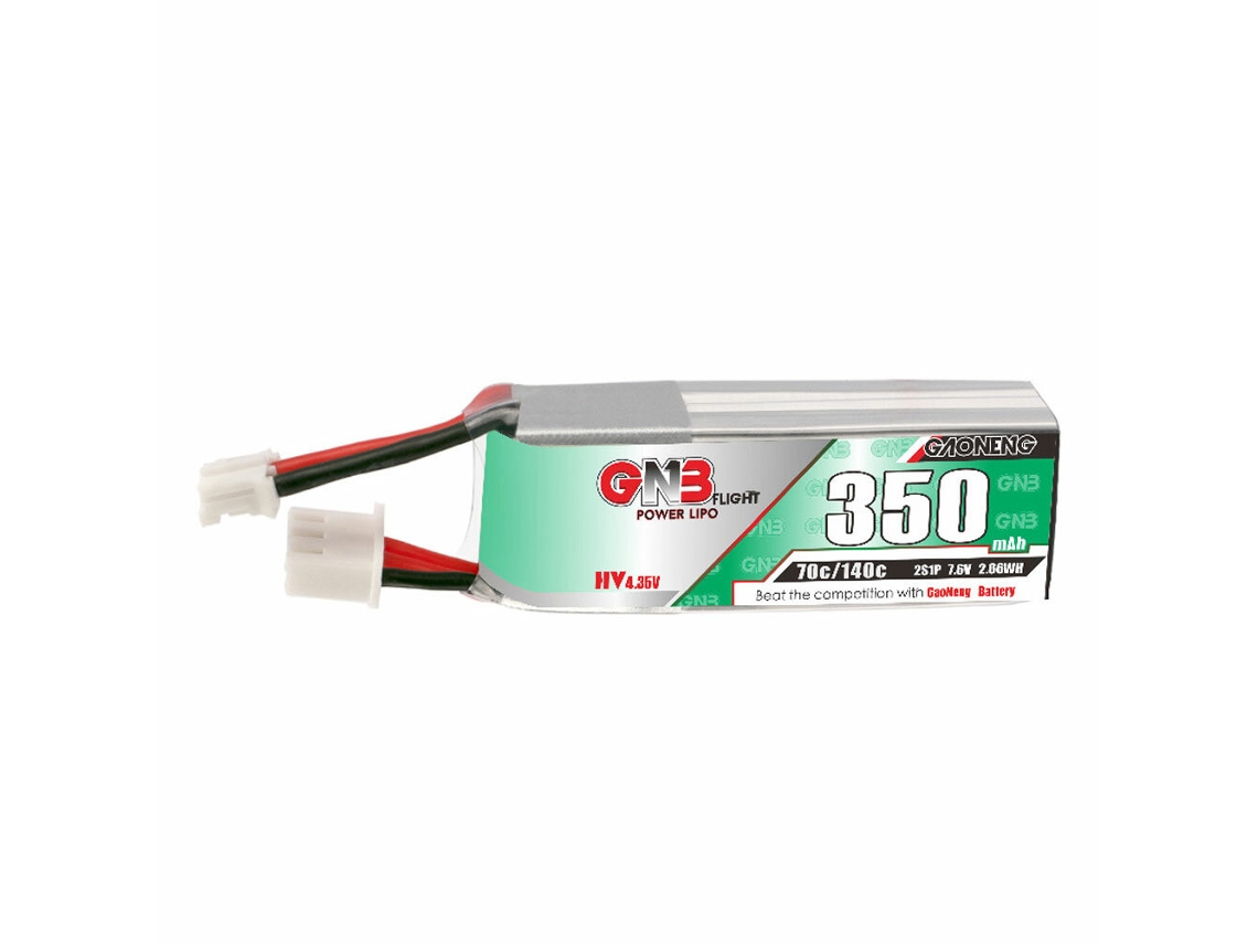 Batería Lipo Gaoneng Gnb3502s70ahv Gnb de 7,6 V, 350 mAh, 70 C, 2 s, alta potencia, conector Ph20 Xt30 para dron, cuadricóptero y helicóptero FPV Geprc Tinygo Crux3 Beta75 Pro